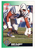 Sam Clancy - Indianapolis Colts (NFL Football Card) 1991 Score # 262 Mint