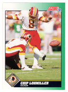 Chip Lohmiller - Washington Redskins (NFL Football Card) 1991 Score # 288 Mint