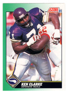 Ken Clarke - Minnesota Vikings (NFL Football Card) 1991 Score # 299 Mint
