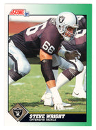 Steve Wright RC - Los Angeles Raiders (NFL Football Card) 1991 Score # 306 Mint