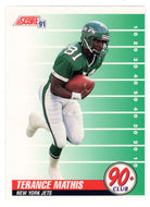 Terance Mathis - New York Jets - 90+ Club (NFL Football Card) 1991 Score # 321 Mint