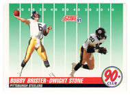 Bubby Brister - Dwight Stone - Pittsburgh Steelers - 90+ Club (NFL Football Card) 1991 Score # 325 Mint