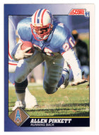 Allen Pinkett - Houston Oilers (NFL Football Card) 1991 Score # 45 Mint