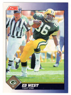 Ed West - Green Bay Packers (NFL Football Card) 1991 Score # 52 Mint
