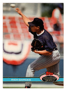 Rich Garces RC - Minnesota Twins (MLB Baseball Card) 1991 Topps Stadium Club # 370 Mint