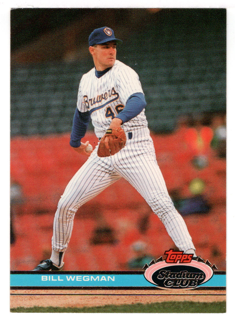 Bill Wegman - Milwaukee Brewers (MLB Baseball Card) 1991 Topps Stadium Club # 398 Mint