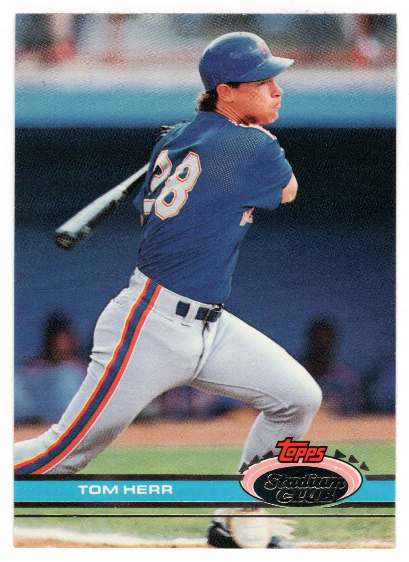 Tom Herr - New York Mets (MLB Baseball Card) 1991 Topps Stadium Club # 532 Mint