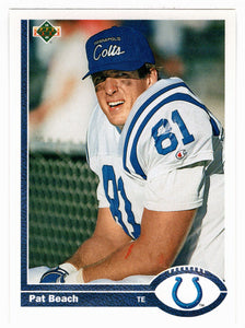 Pat Beach - Indianapolis Colts (NFL Football Card) 1991 Upper Deck # 62 Mint