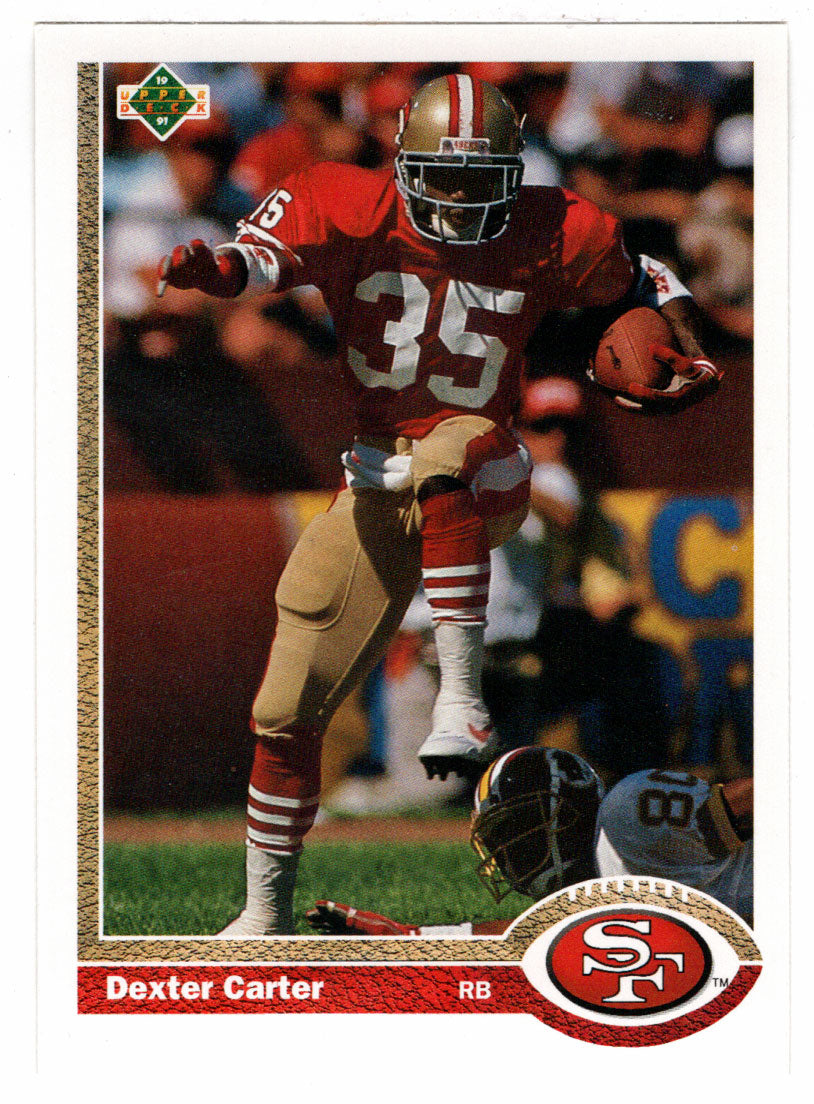 Dexter Carter - San Francisco 49ers (NFL Football Card) 1991 Upper Deck # 125 Mint