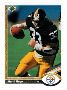 Merril Hoge - Pittsburgh Steelers (NFL Football Card) 1991 Upper Deck # 131 Mint