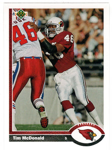 Tim McDonald - Phoenix Cardinals (NFL Football Card) 1991 Upper Deck # 133 Mint