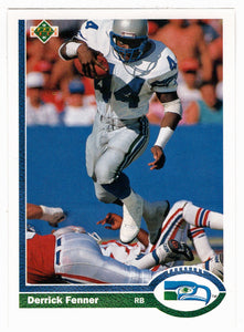 Derrick Fenner - Seattle Seahawks (NFL Football Card) 1991 Upper Deck # 139 Mint