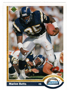 Marion Butts - San Diego Chargers (NFL Football Card) 1991 Upper Deck # 147 Mint