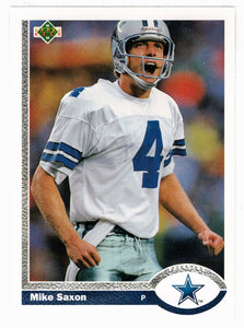 Mike Saxon - Dallas Cowboys (NFL Football Card) 1991 Upper Deck # 150 Mint