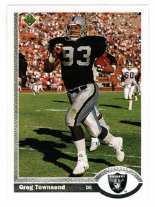 Greg Townsend - Los Angeles Raiders (NFL Football Card) 1991 Upper Deck # 151 Mint