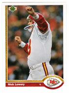 Nick Lowery - Kansas City Chiefs (NFL Football Card) 1991 Upper Deck # 160 Mint