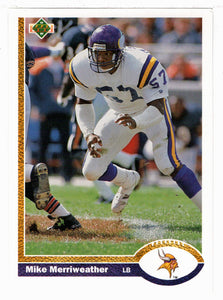 Mike Merriweather - Minnesota Vikings (NFL Football Card) 1991 Upper Deck # 217 Mint