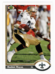 Rueben Mayes - New Orleans Saints (NFL Football Card) 1991 Upper Deck # 230 Mint