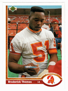 Broderick Thomas - Tampa Bay Buccaneers (NFL Football Card) 1991 Upper Deck # 235 Mint