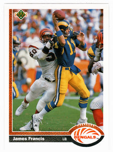James Francis - Cincinnati Bengals (NFL Football Card) 1991 Upper Deck # 242 Mint
