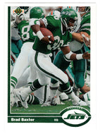 Brad Baxter - New York Jets (NFL Football Card) 1991 Upper Deck # 329 Mint