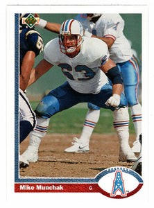 Mike Munchak - Houston Oilers (NFL Football Card) 1991 Upper Deck # 333 Mint