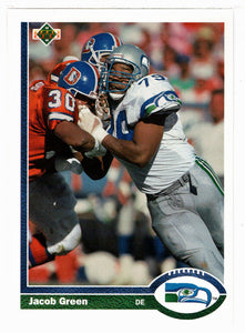Jacob Green Seattle Seahawks (NFL Football Card) 1991 Upper Deck # 336 Mint