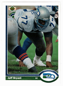 Jeff Bryant - Seattle Seahawks (NFL Football Card) 1991 Upper Deck # 338 Mint