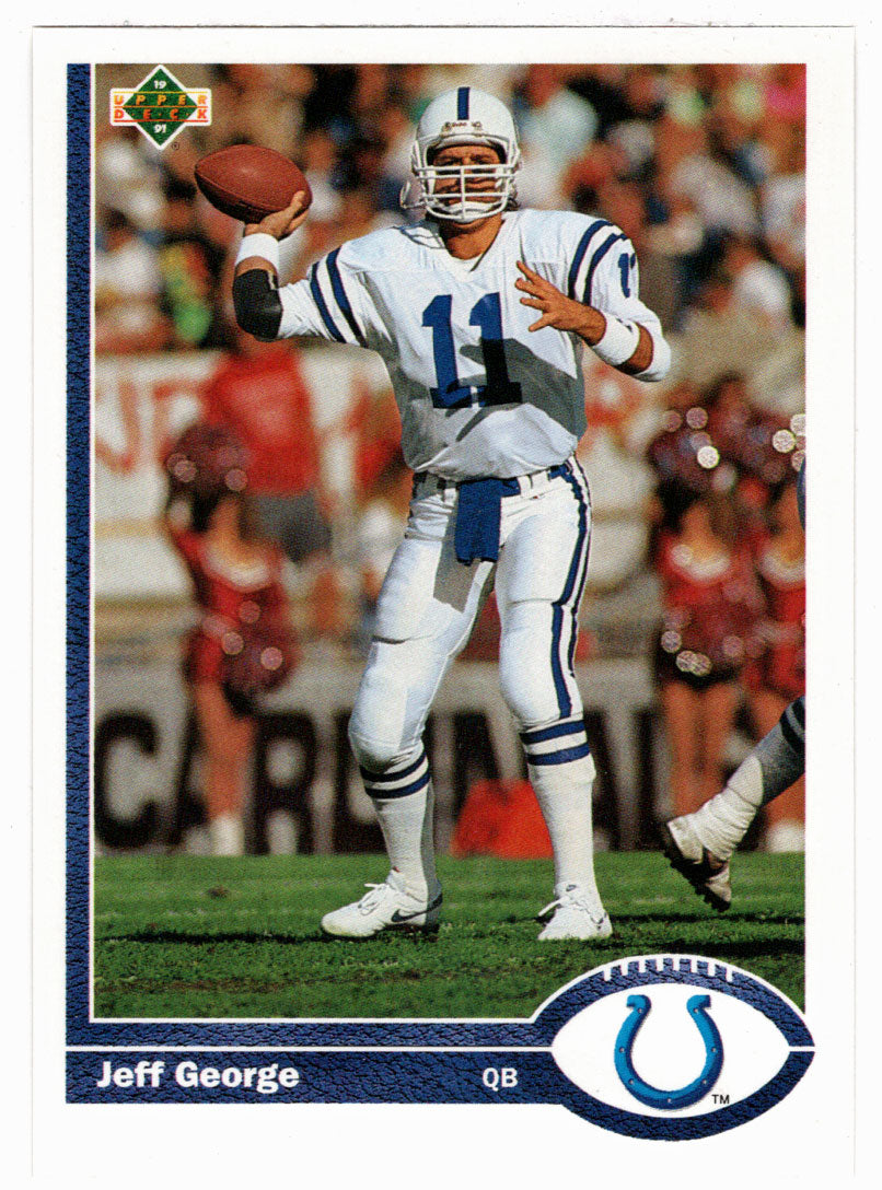 Jeff George - Indianapolis Colts (NFL Football Card) 1991 Upper Deck # 345 Mint