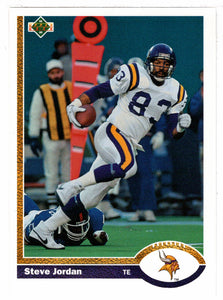 Steve Jordan - Minnesota Vikings (NFL Football Card) 1991 Upper Deck # 348 Mint