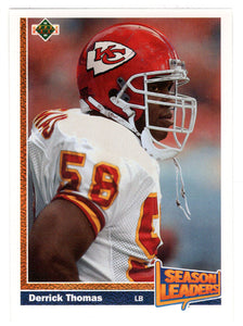 Derrick Thomas - Kansas City Chiefs - Season Leaders (NFL Football Card) 1991 Upper Deck # 404 Mint