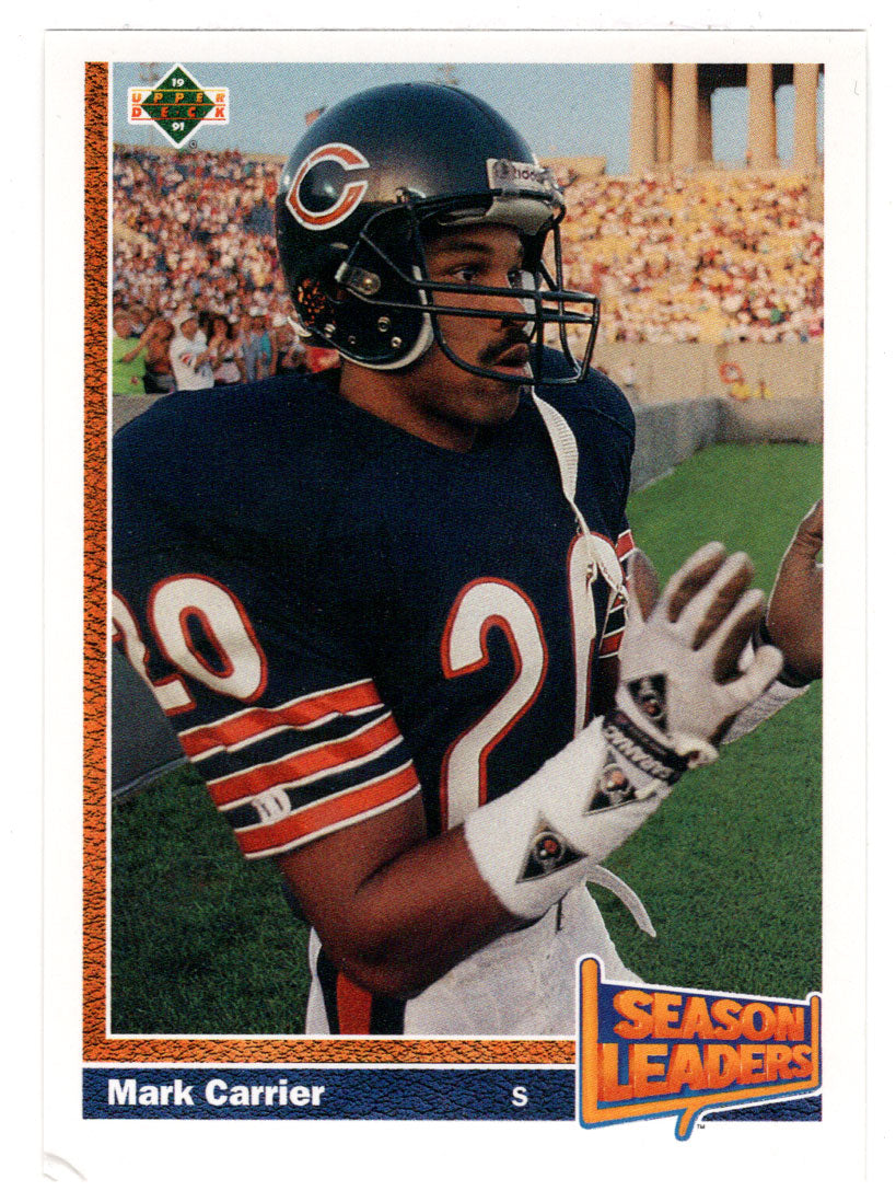 Mark Carrier - Chicago Bears - Season Leaders (NFL Football Card) 1991 Upper Deck # 406 Mint