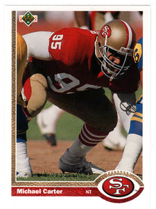 Michael Carter - San Francisco 49ers (NFL Football Card) 1991 Upper Deck # 407 Mint
