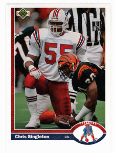 Chris Singleton - New England Patriots (NFL Football Card) 1991 Upper Deck # 408 Mint