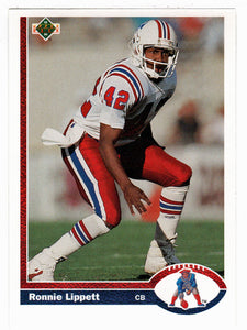 Ronnie Lippett - New England Patriots (NFL Football Card) 1991 Upper Deck # 410 Mint