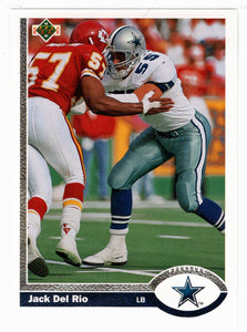 Jack Del Rio - Dallas Cowboys (NFL Football Card) 1991 Upper Deck # 426 Mint