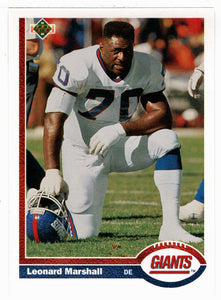Leonard Marshall - New York Giants (NFL Football Card) 1991 Upper Deck # 441 Mint