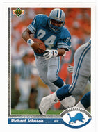 Richard Johnson - Detroit Lions (NFL Football Card) 1991 Upper Deck # 442 Mint