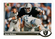 Aaron Wallace - Los Angeles Raiders (NFL Football Card) 1991 Upper Deck # 448 Mint