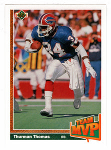 Thurman Thomas - Buffalo Bills - Team MVP (NFL Football Card) 1991 Upper Deck # 452 Mint