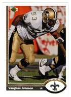 Vaughan Johnson - New Orleans Saints (NFL Football Card) 1991 Upper Deck # 484 Mint