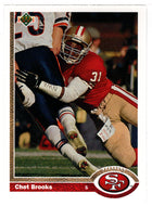 Chet Brooks - San Francisco 49ers (NFL Football Card) 1991 Upper Deck # 492 Mint