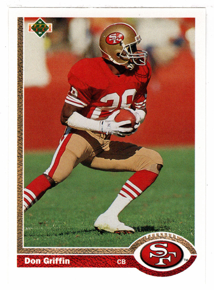 Don Griffin - San Francisco 49ers (NFL Football Card) 1991 Upper Deck # 494 Mint