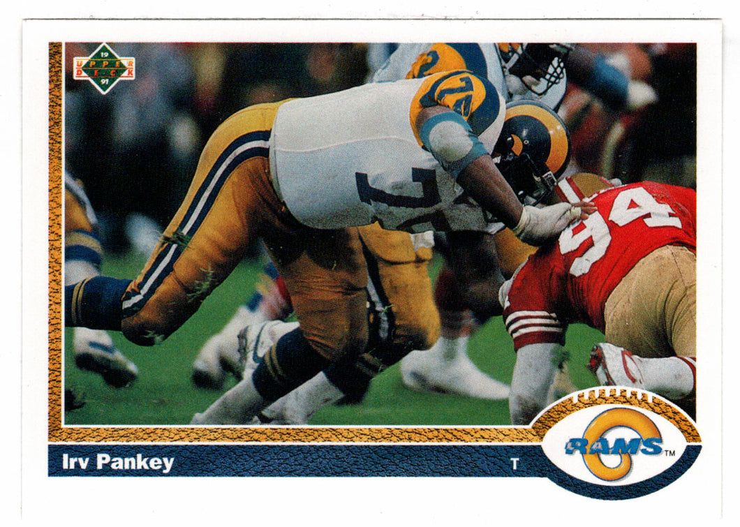 Irv Pankey - Los Angeles Rams (NFL Football Card) 1991 Upper Deck # 497 Mint