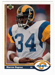 Marcus Dupree - Los Angeles Rams (NFL Football Card) 1991 Upper Deck # 499 Mint