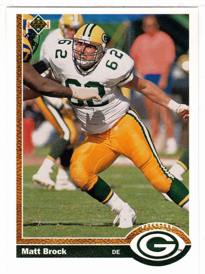 Matt Brock RC - Green Bay Packers (NFL Football Card) 1991 Upper Deck # 512 Mint