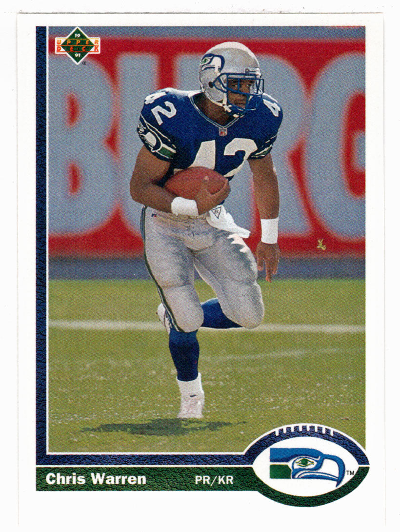 Chris Warren - Seattle Seahawks (NFL Football Card) 1991 Upper Deck # 513 Mint