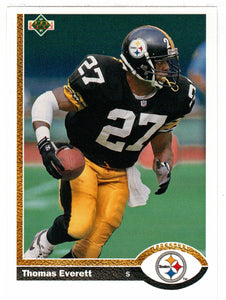 Thomas Everett - Pittsburgh Steelers (NFL Football Card) 1991 Upper Deck # 518 Mint