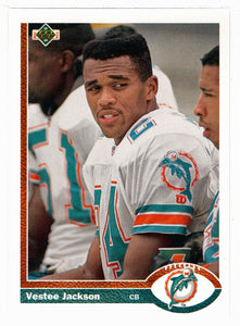Vestee Jackson - Miami Dolphins (NFL Football Card) 1991 Upper Deck # 528 Mint