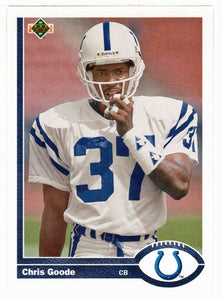 Chris Goode - Indianapolis Colts (NFL Football Card) 1991 Upper Deck # 529 Mint